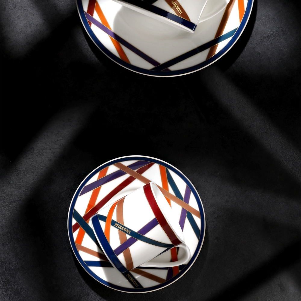 Missoni Nastri Multicolor Set of 6 Bread Plates diam. 16,8 cm