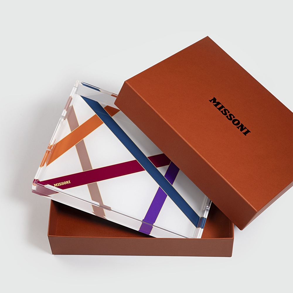 Missoni Vassoio grande Nastri Multicolor 30x45 cm