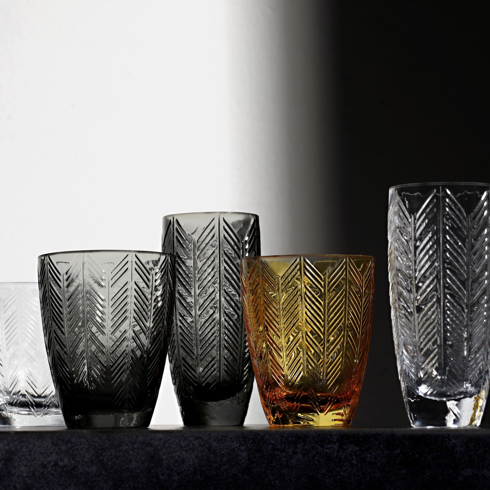 Missoni Zig Zag Ambra Set of 6 Water Glasses 35 cl