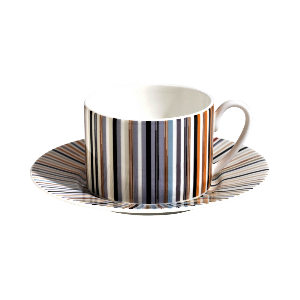 Missoni Stripes Jenkins 148 Set of 6 Tea Cups with Saucers - Luxury box