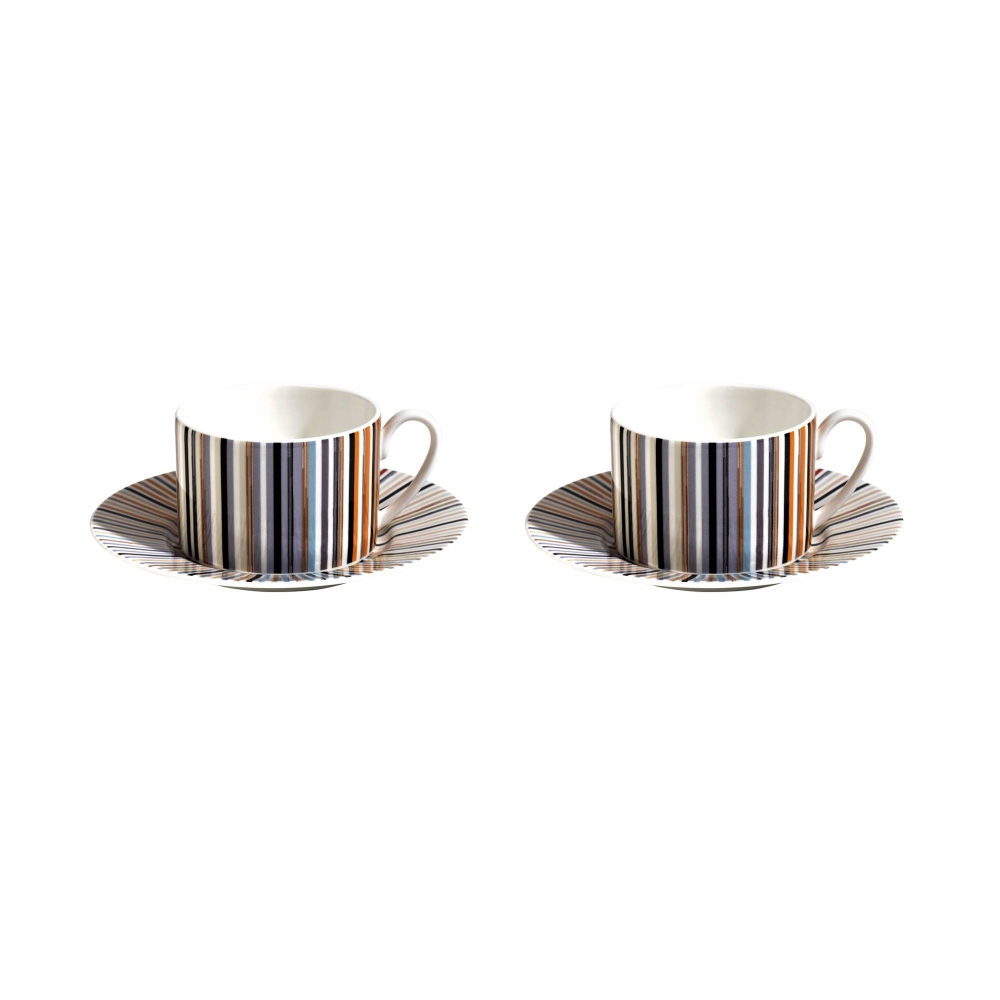 Missoni Stripes Jenkins 148 Set of 2 tea cups with saucer - Luxury box