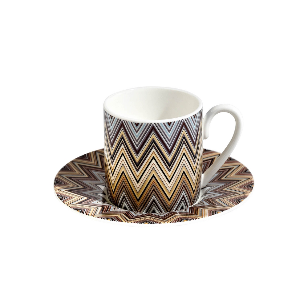 Missoni Zig Zag Jarris 148 Set of 6 Coffee Cups with Saucers - Luxury box