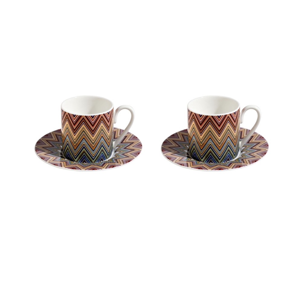 Missoni Zig Zag Jarris 156 Set of 2 coffee cups with saucer - Luxury box
