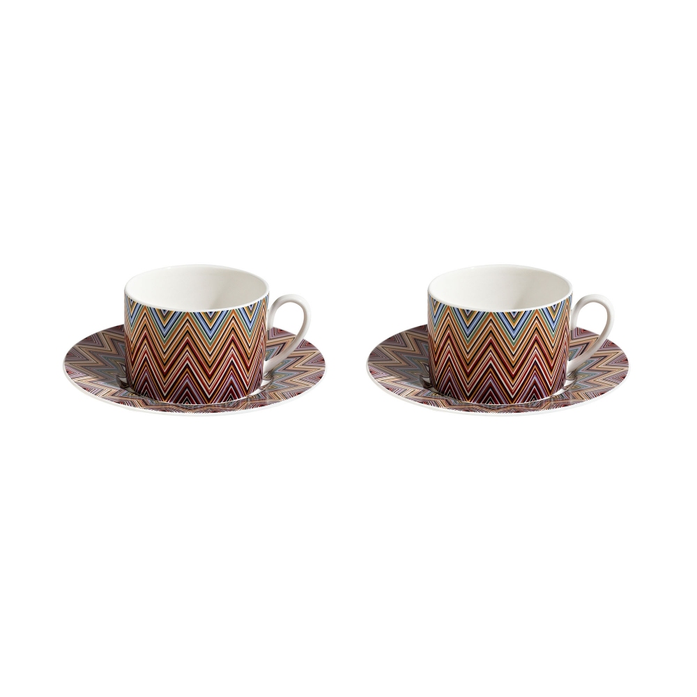 Missoni Zig Zag Jarris 156 Set of 2 tea cups with saucer - Luxury box