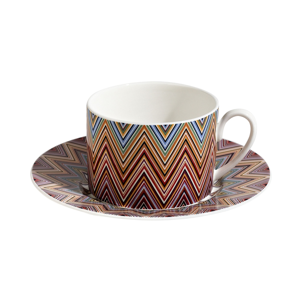 Missoni Zig Zag Jarris 156 Set of 6 Tea Cups with Saucers - Luxury box