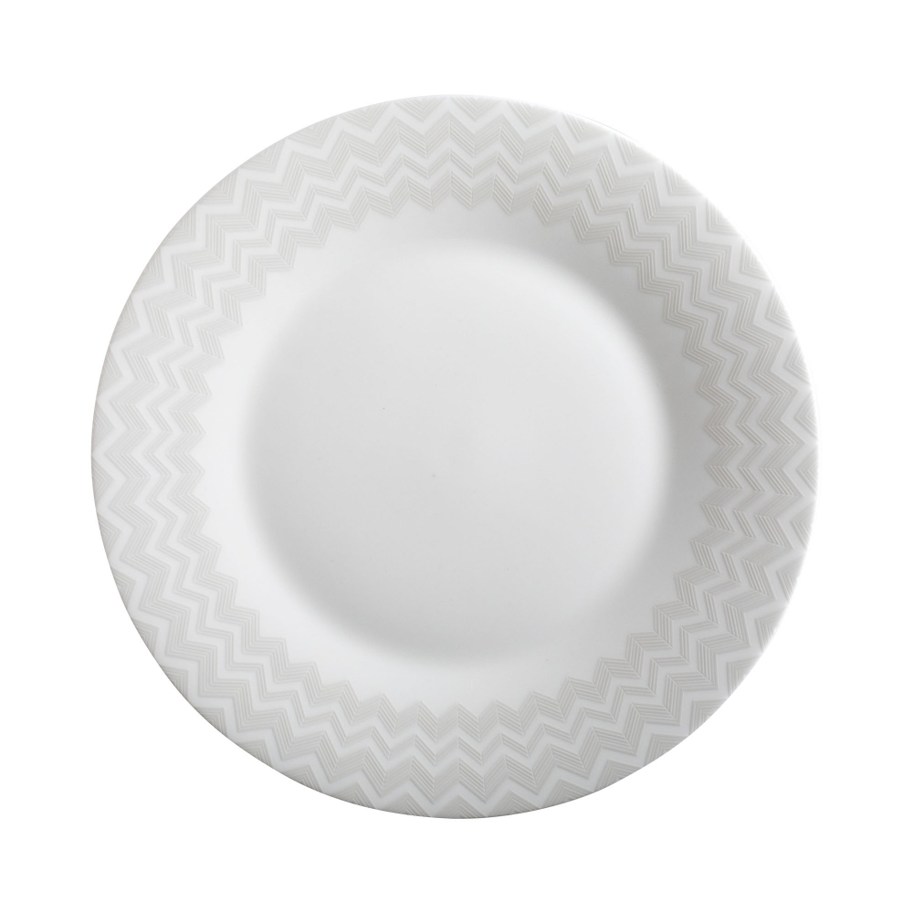 Missoni Zig Zag White Set of 6 Dinner Plates diam. 27,5 cm