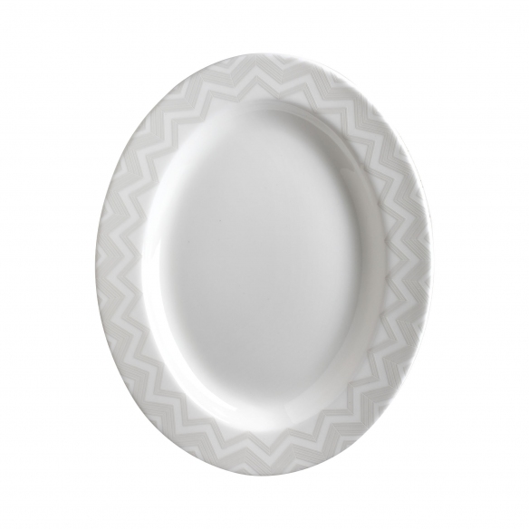 Missoni Piatto ovale Zig Zag White diam. 36 cm