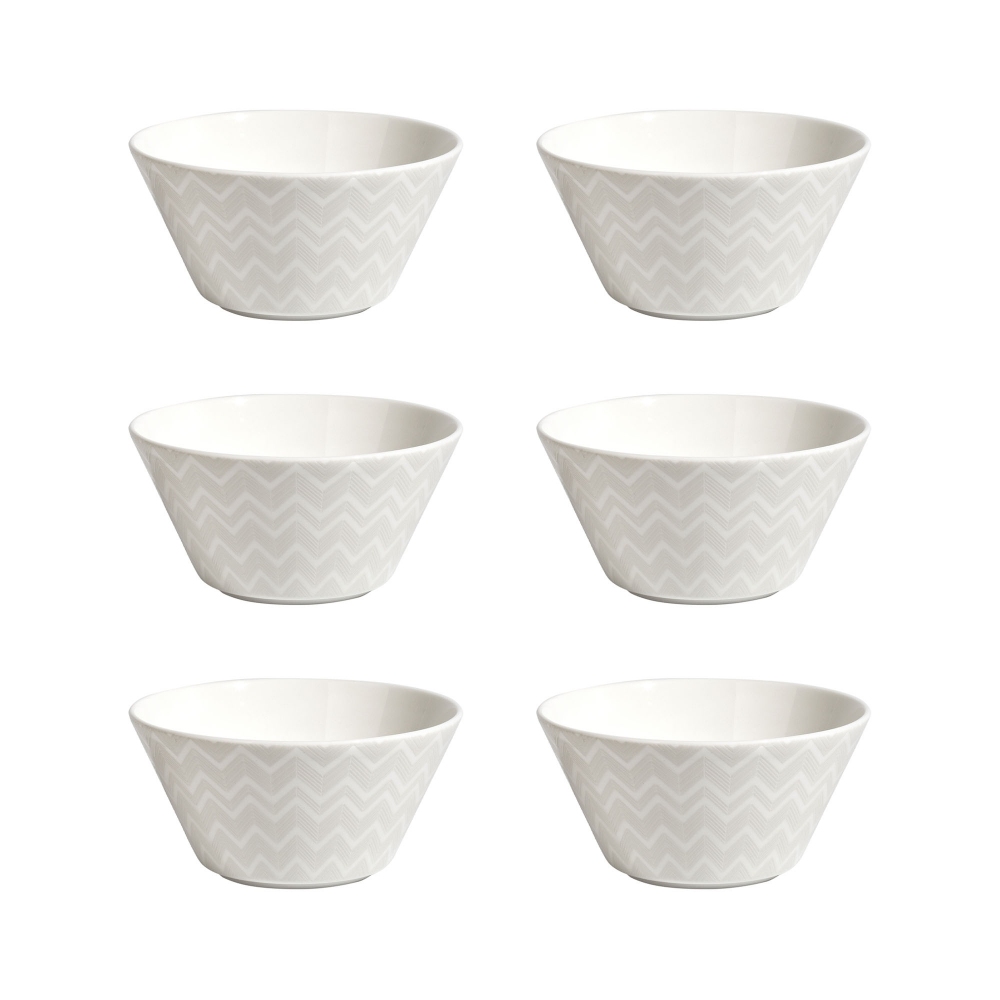 Missoni Zig Zag White Set of 6 Fruit...