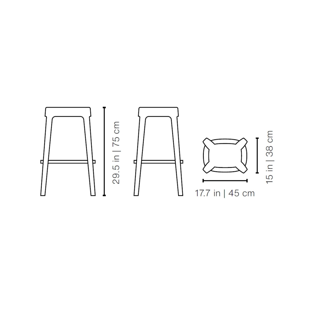 RS Barcelona Ombra Bar Indoor/Outdoor Stool