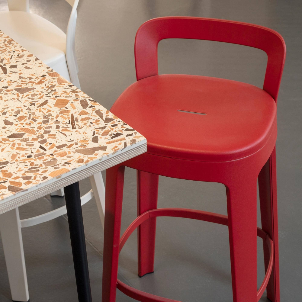 RS Barcelona Sgabello indoor/outdoor Ombra Bar con schienale