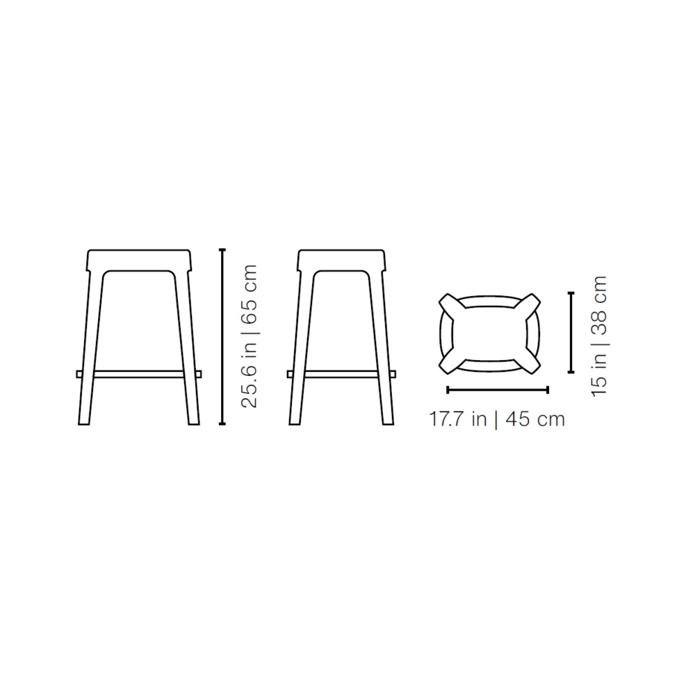 RS Barcelona Sgabello indoor/outdoor Ombra Counter