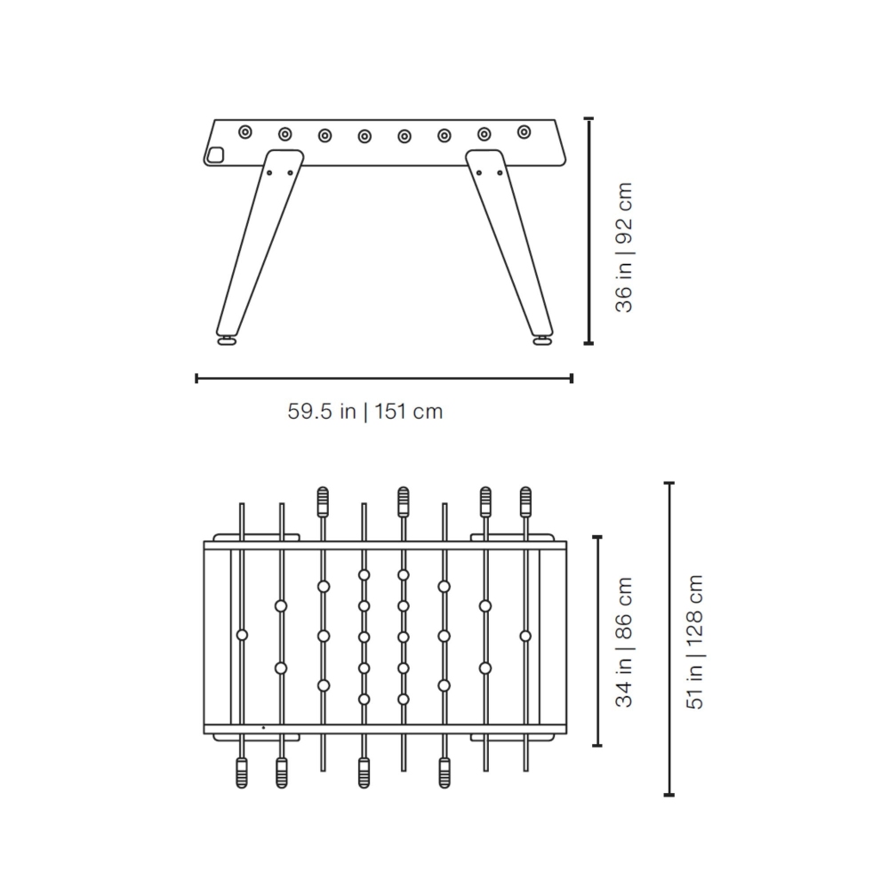 RS Barcelona RS3 Wood indoor/outdoor football table