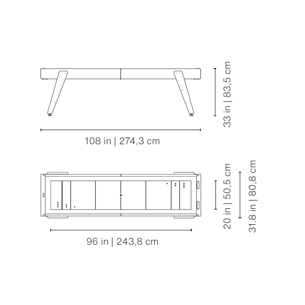RS Barcelona Track Shuffleboard Table (9 ft American)