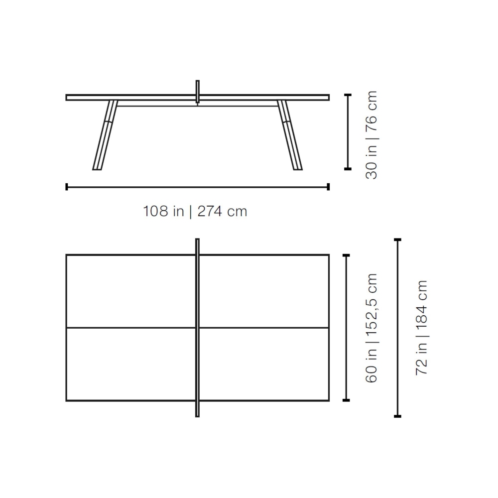 RS Barcelona You and Me indoor ping pong table - Standard
