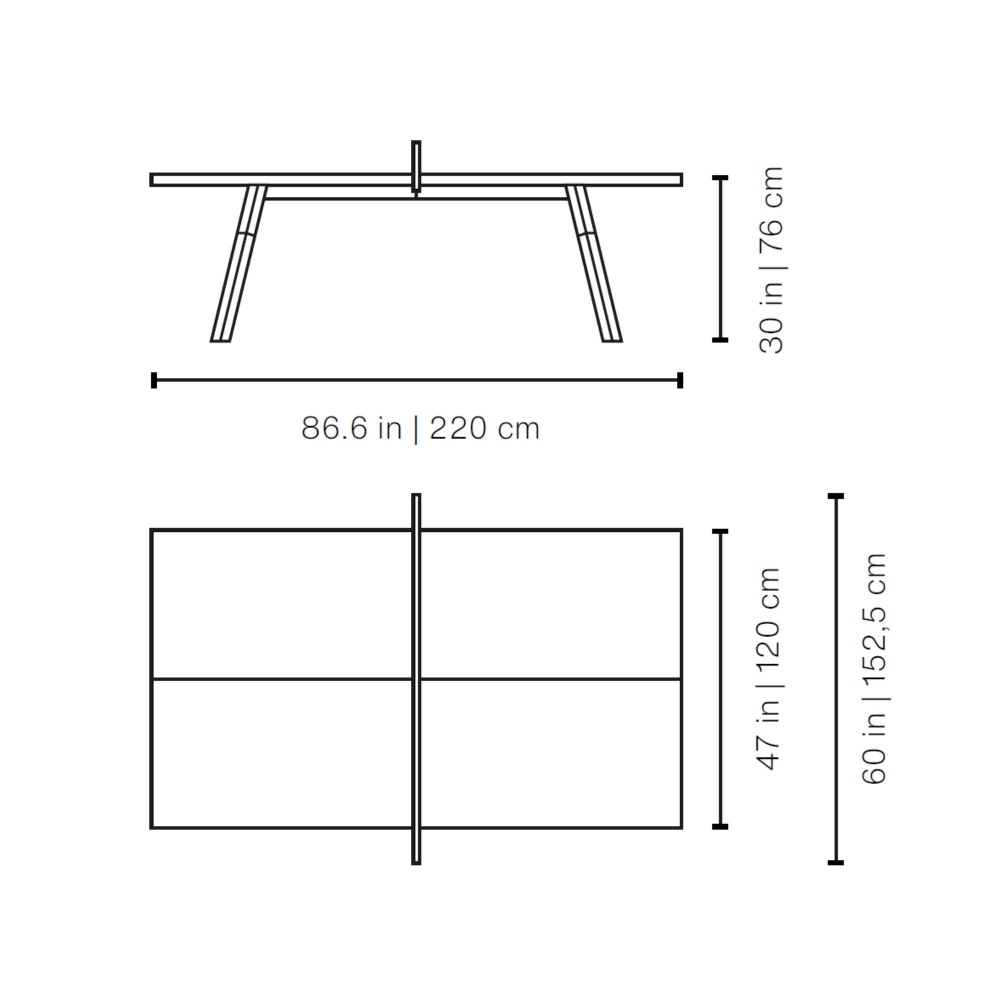 RS Barcelona You and Me indoor ping pong table - Medium