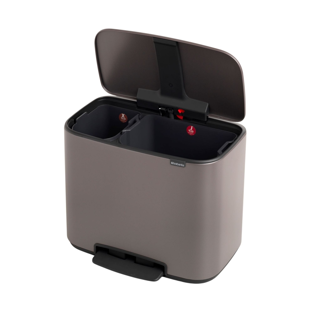 Brabantia Pattumiera a pedale Bo 11 + 23 Litri