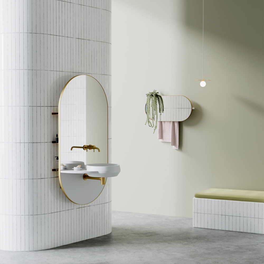 Ex.t Specchio lavabo da parete Arco