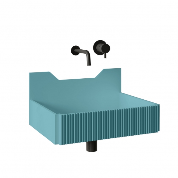 Ex.t Lavabo da parete Frieze Two Lined - Staffa di supporto inclusa