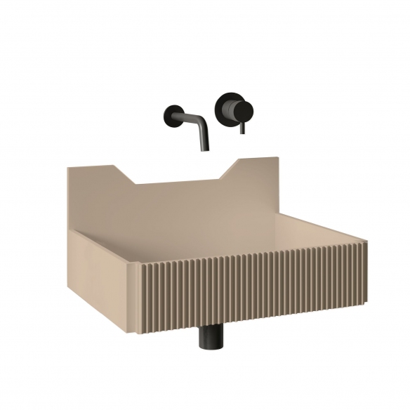 Ex.t Lavabo da parete Frieze Two Lined - Staffa di supporto inclusa