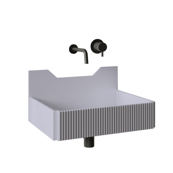 Ex.t Lavabo da parete Frieze Two Lined - Staffa di supporto inclusa