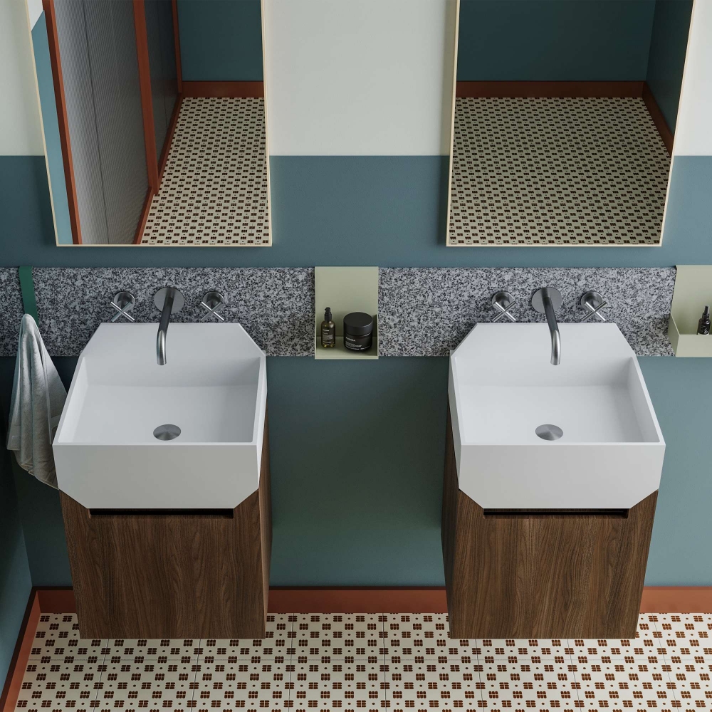 Ex.t Frieze mirror with colored frame