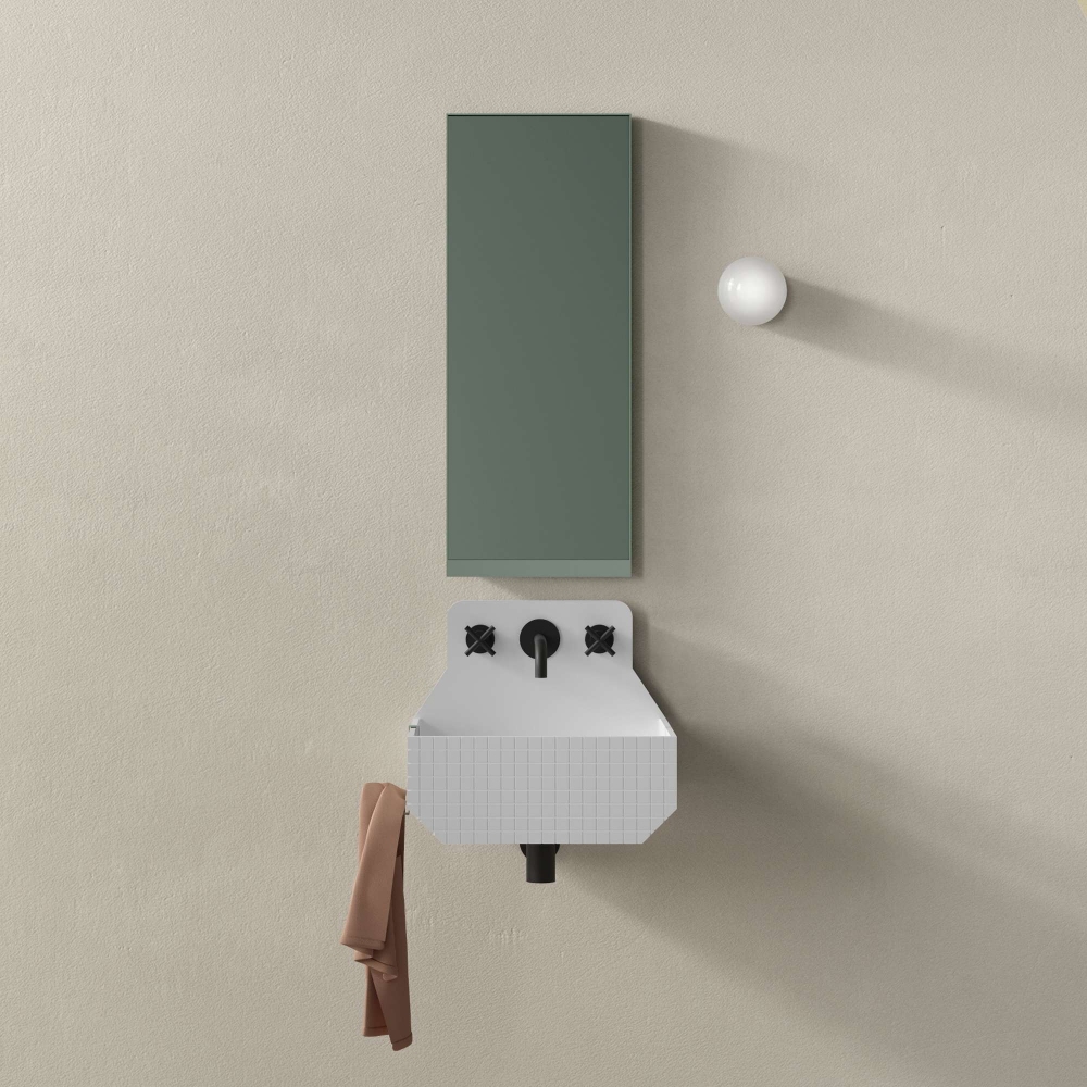 Ex.t Frieze mirror with colored frame