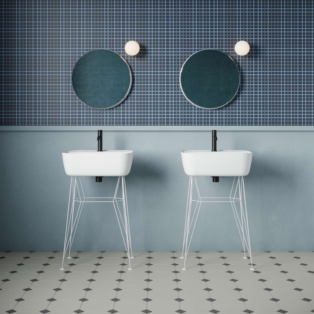 Ex.t Consolle da bagno Gus con lavabo incluso