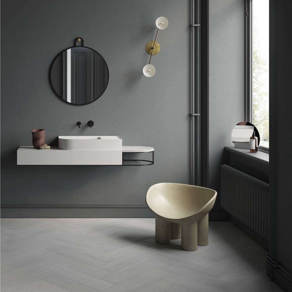 Ex.t Lavabo da appoggio Nouveau con portasapone