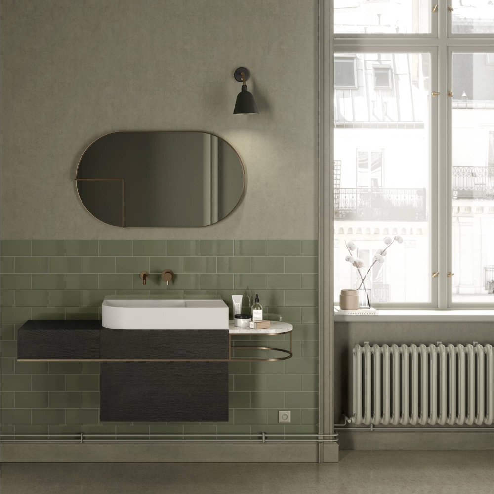 Ex.t Lavabo da appoggio Nouveau con portasapone