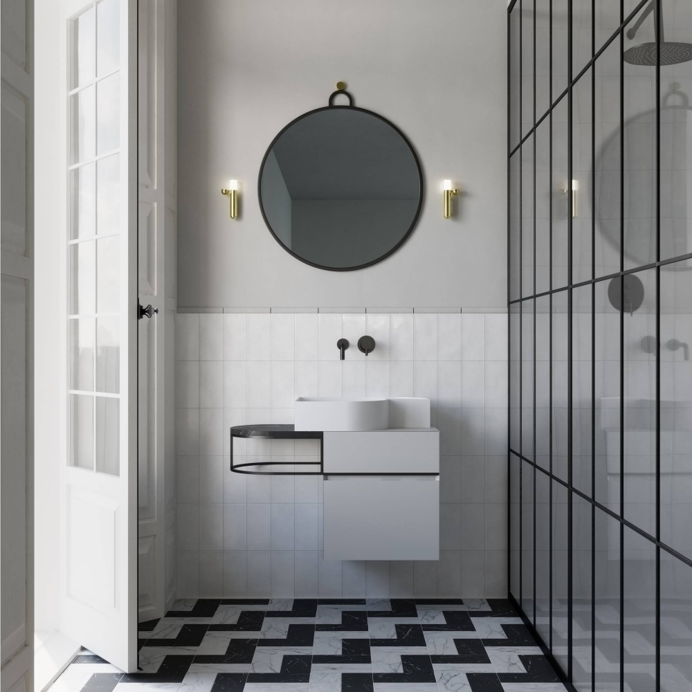 Ex.t Lavabo da appoggio Nouveau con portasapone