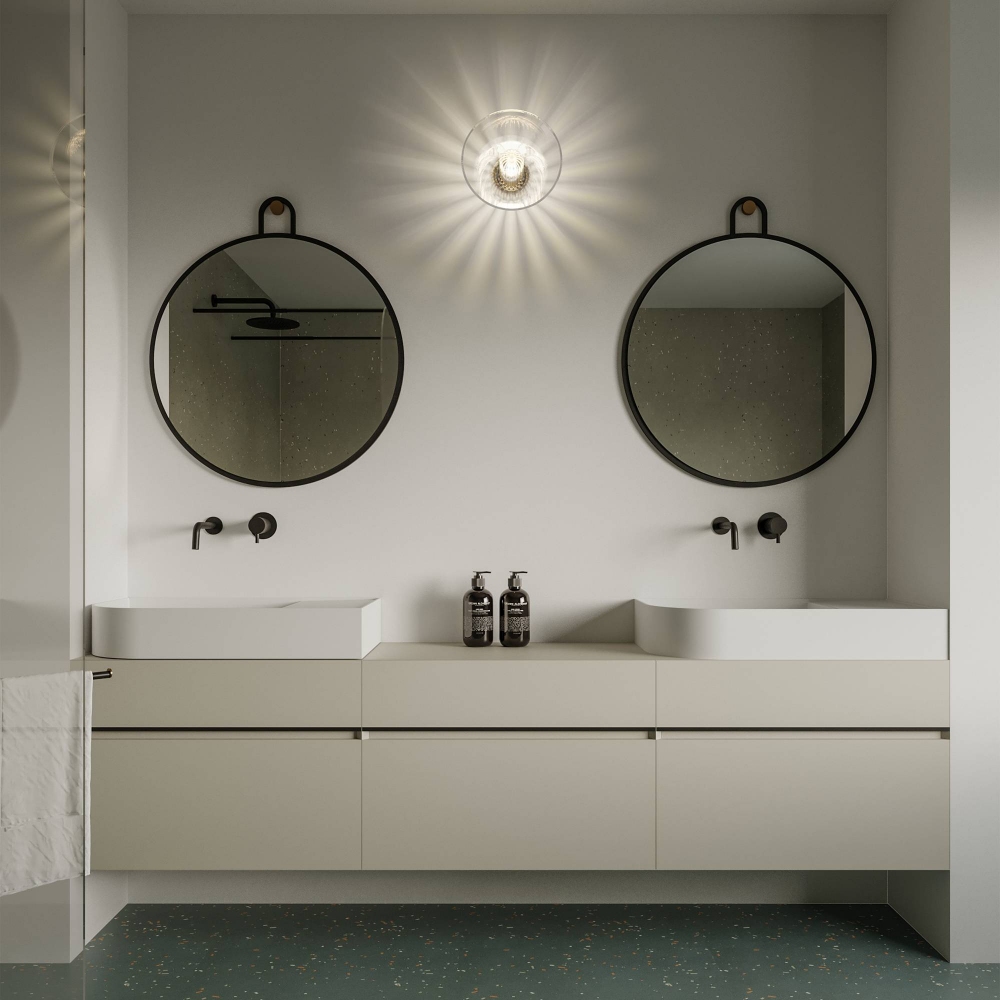 Ex.t Nouveau 1 Round Wall Mirror