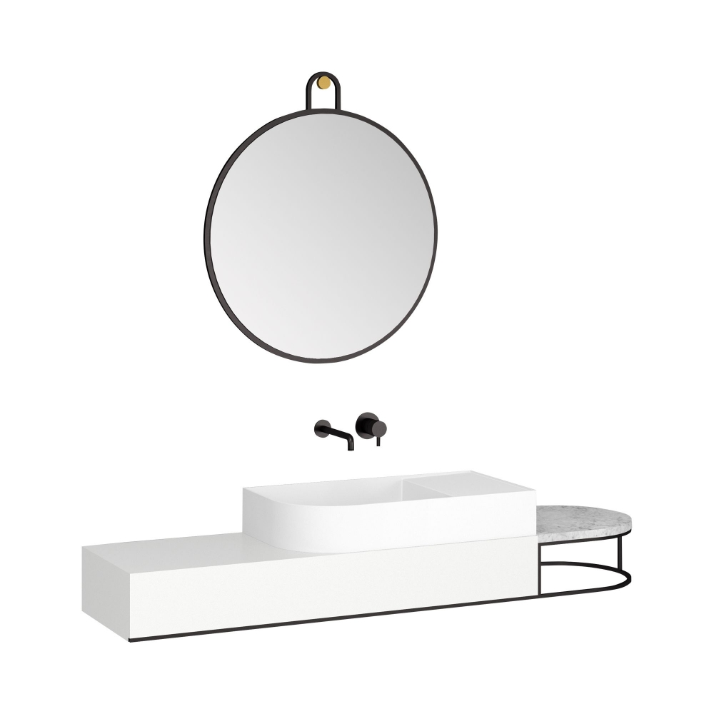 Ex.t Nouveau 1 Round Wall Mirror