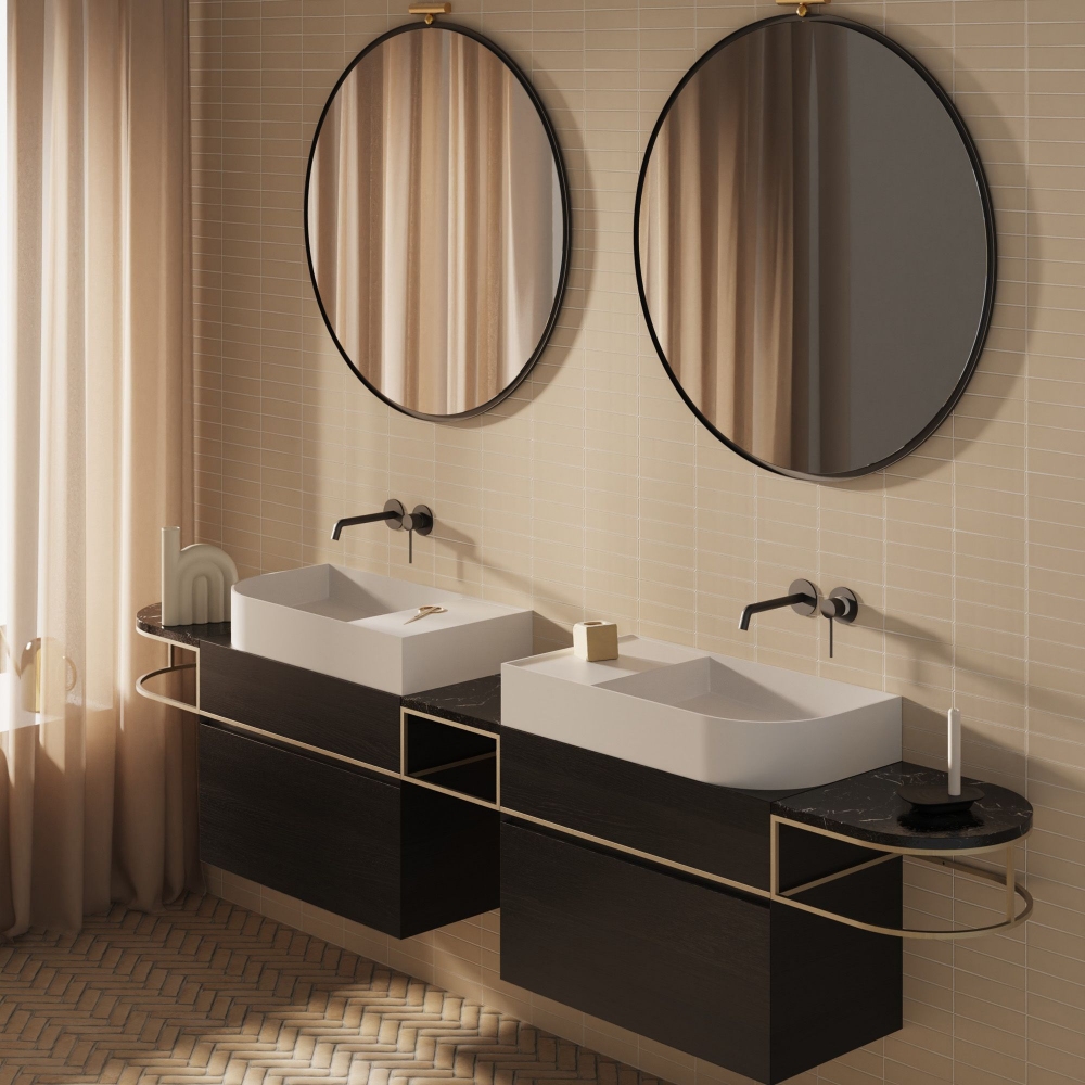 Ex.t Nouveau 3 Round Wall Mirror