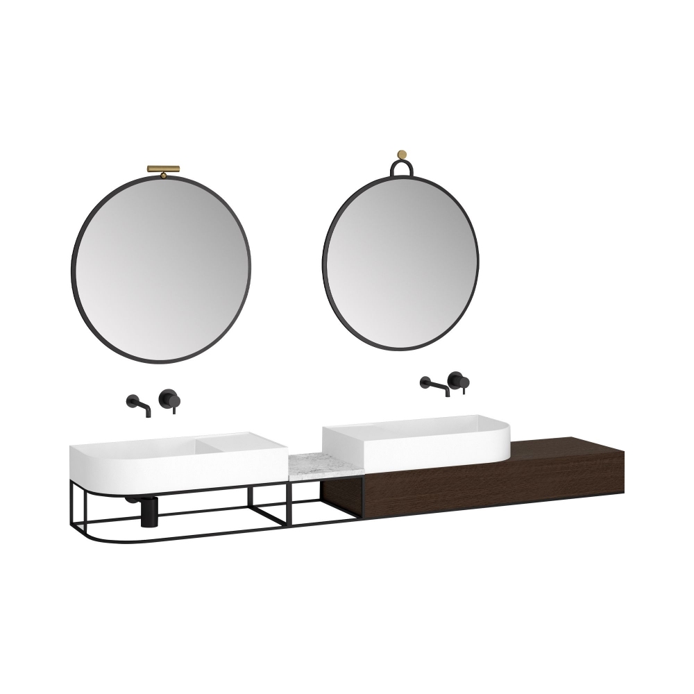 Ex.t Nouveau 3 Round Wall Mirror