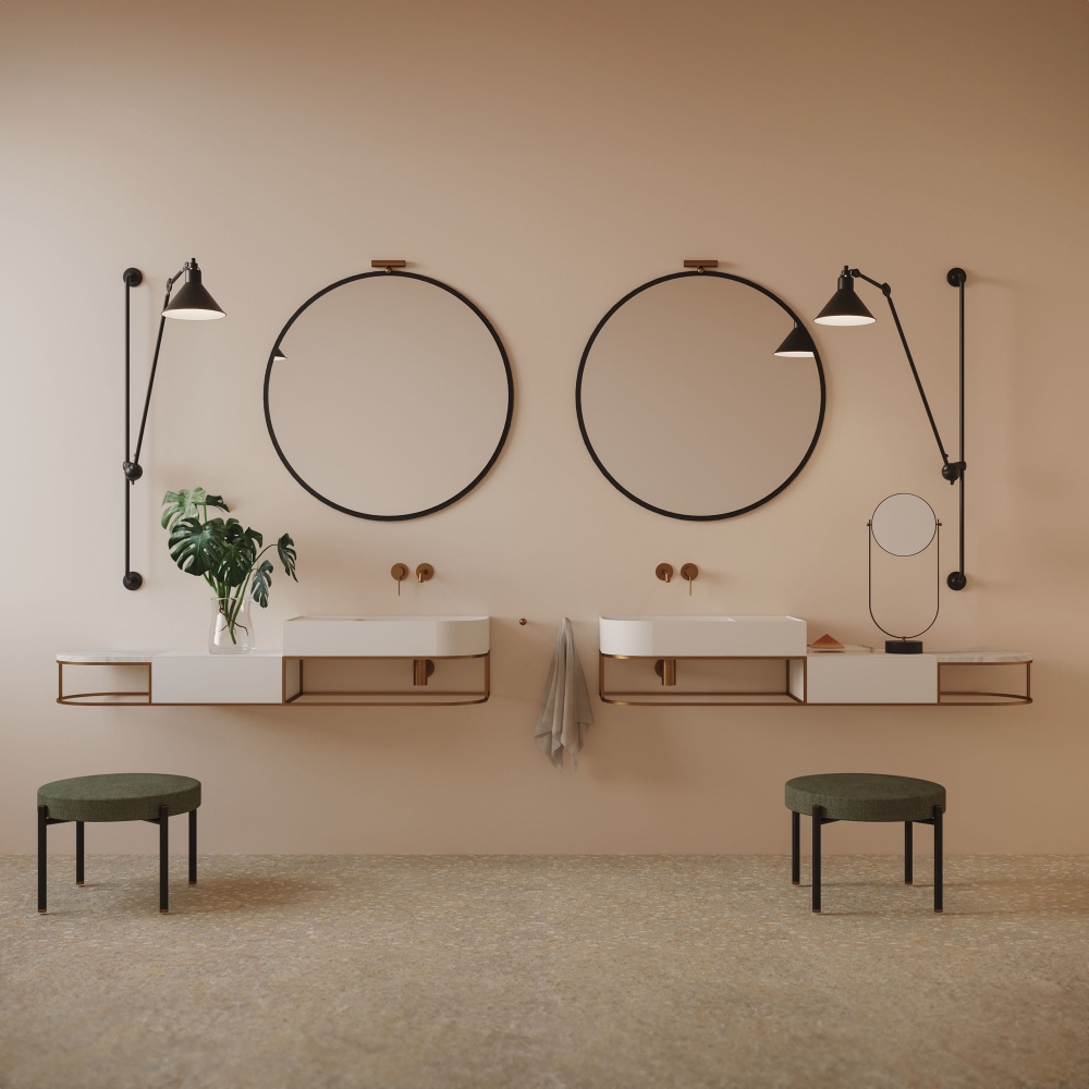 Ex.t Nouveau 3 Round Wall Mirror