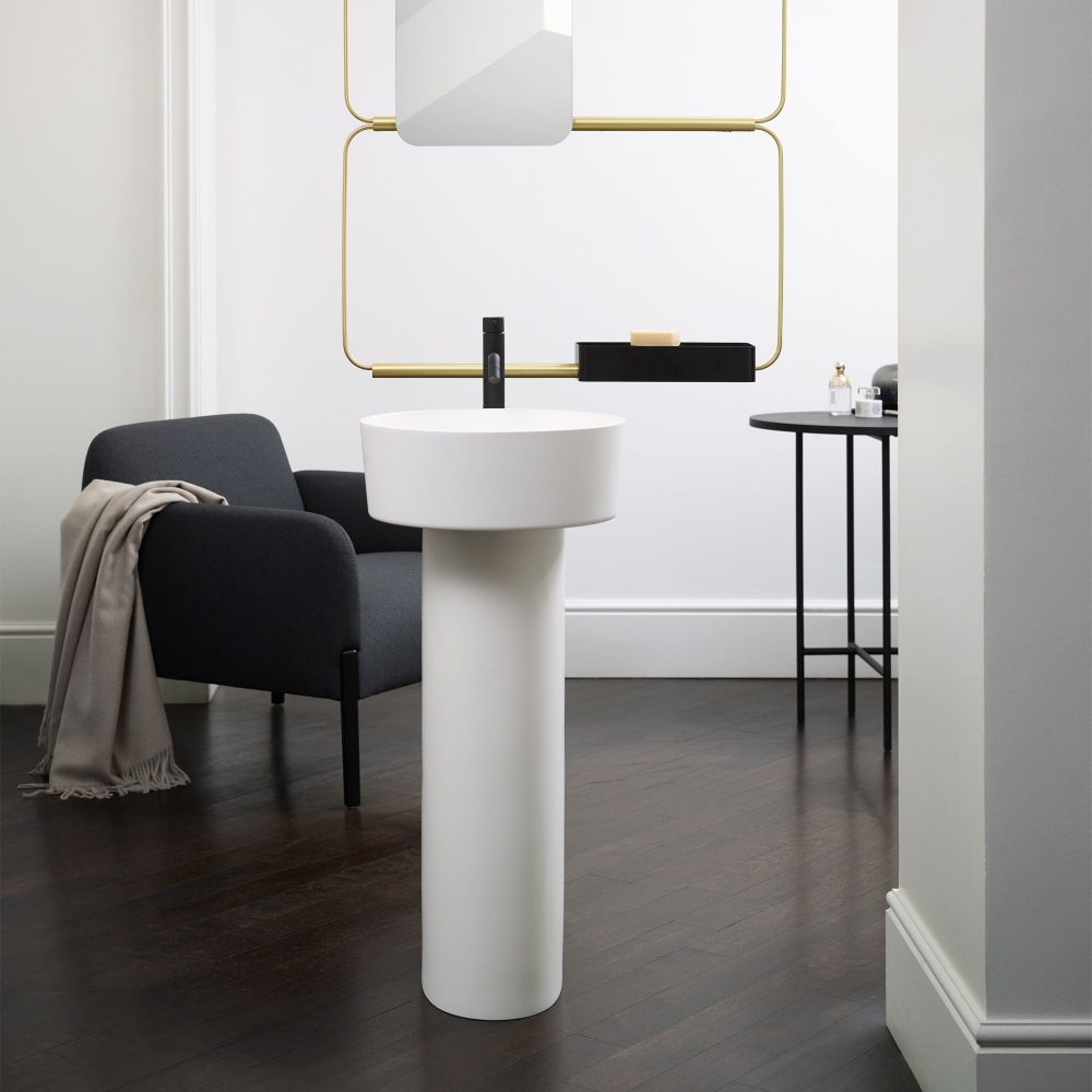 Ex.t  Lavabo completo di colonna Plateau Round