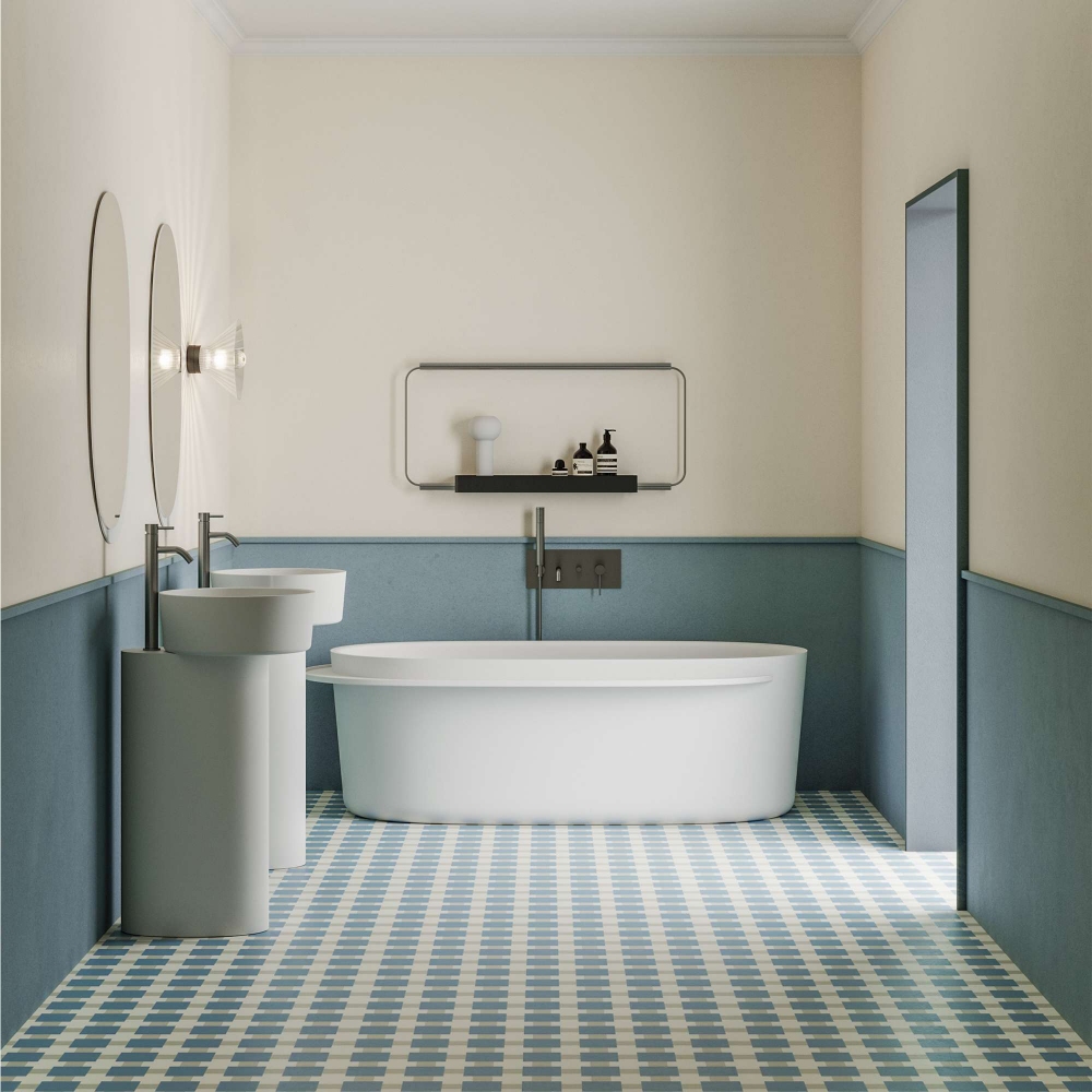 Ex.t  Lavabo completo di colonna Plateau Round