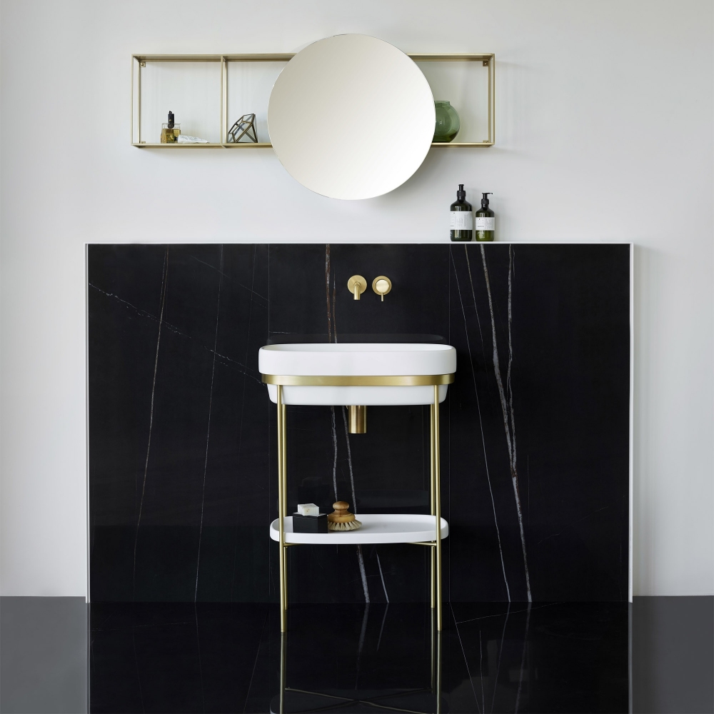 Ex.t Consolle da bagno Ribbon con lavabo incluso