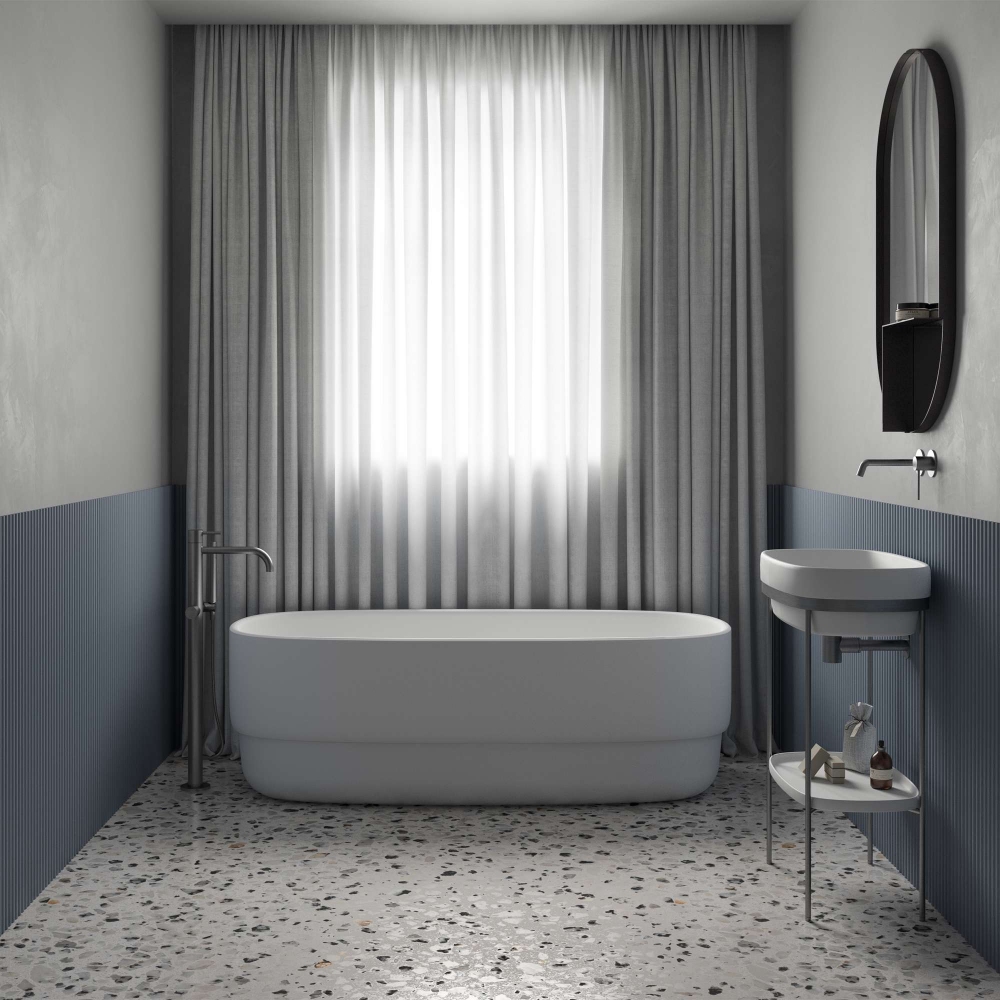 Ex.t Consolle da bagno Ribbon con lavabo incluso