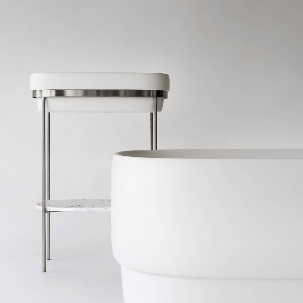 Ex.t Consolle da bagno Ribbon con lavabo incluso