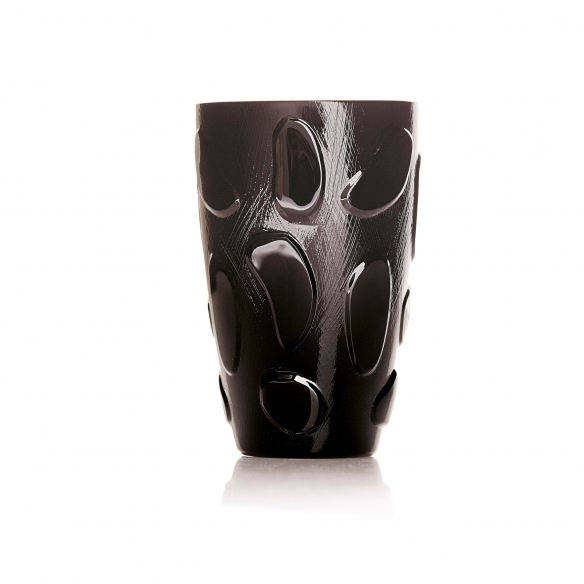 Arnolfo di Cambio Set of 2 Bolle Black Beverage Glasses - Designed by Michele De Lucchi