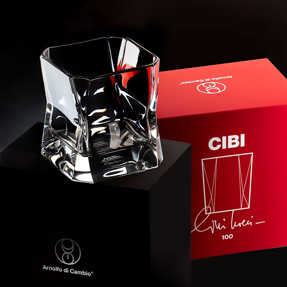 Arnolfo di Cambio Set of 2 Cini Old Fashion Glasses - Designed by Cini Boeri
