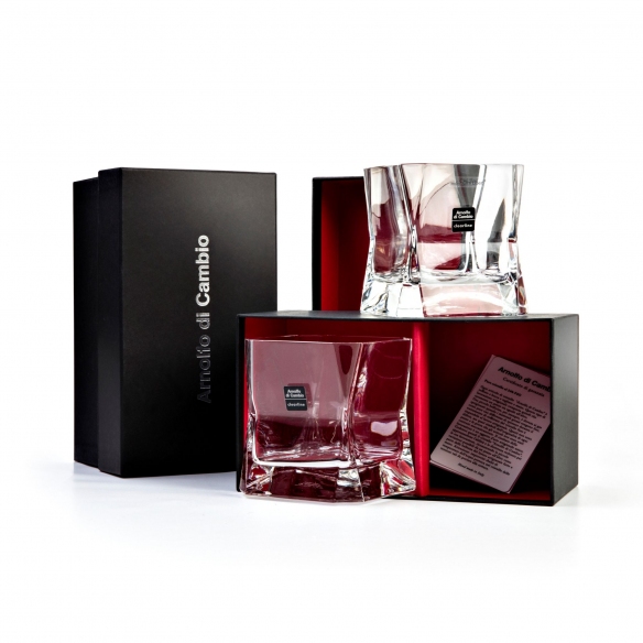 Arnolfo di Cambio Set of 2 Cini Old Fashion Glasses - Designed by Cini Boeri