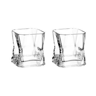 Arnolfo di Cambio Set of 2 Cini Double Old Fashion Glasses - Designed by Cini Boeri