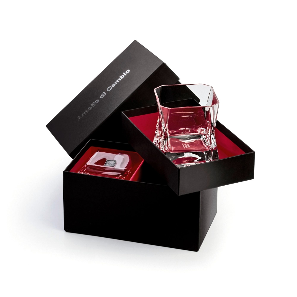 Arnolfo di Cambio Set of 2 Cini Double Old Fashion Glasses - Designed by Cini Boeri