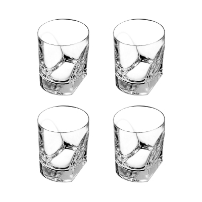 Arnolfo di Cambio Set of 4 double old fashion Conversazione Glasses - Designed by Enzo Mari