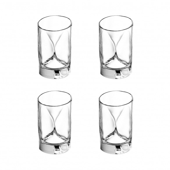 Arnolfo di Cambio Set of 4 old fashion Conversazione Glasses - Designed by Enzo Mari