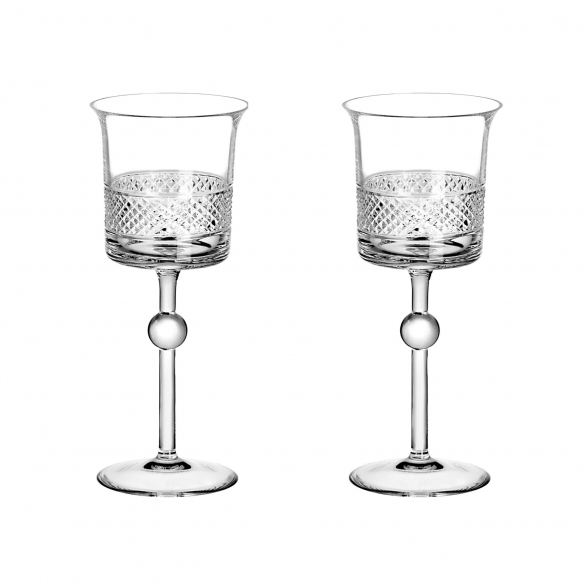Arnolfo di Cambio Set of 2 Diamond Water Goblets - Designed by Claire Le Sage