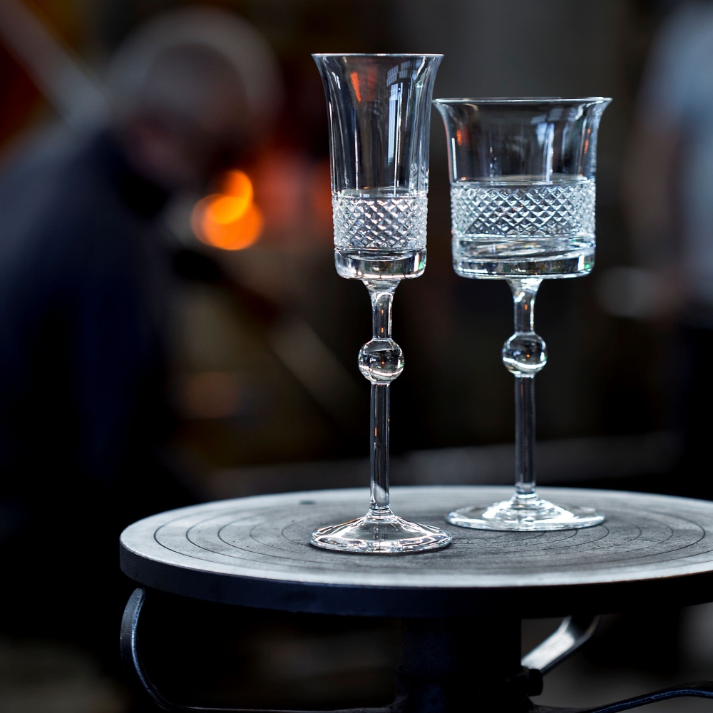 Arnolfo di Cambio Set of 2 Diamond Wine Goblets - Designed by Claire Le Sage