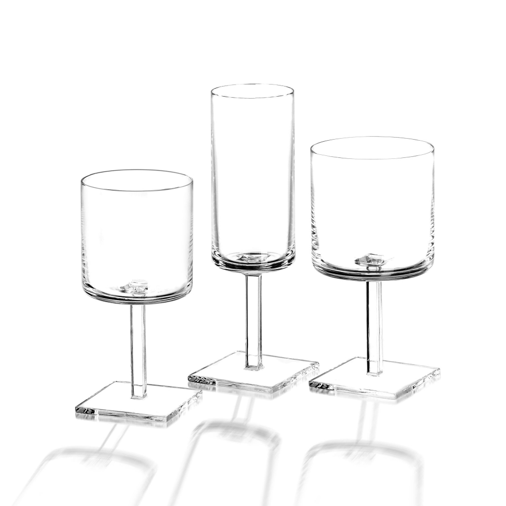 Arnolfo di Cambio Set of 2 Laetitia Flute Goblets - Designed by Michele De Lucchi and Alberto Nason